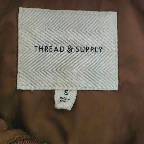 Thread & Supply Sienna Brown Quilted Puffer Vest Small - Picture 5 of 8